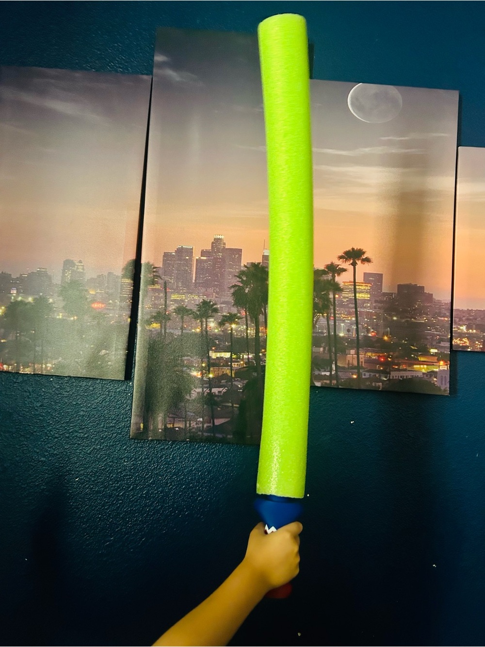 Sword with pool noodle